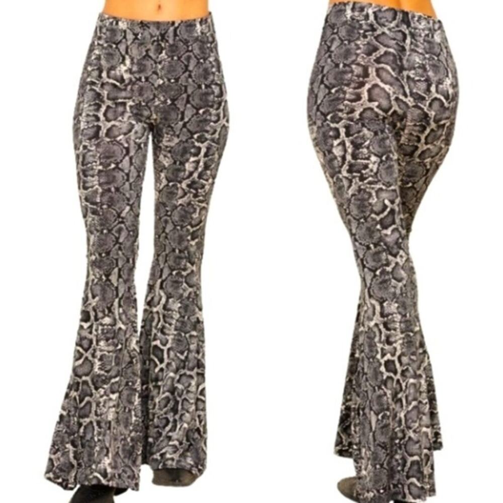 NWT Show Me Your Mumu SMYMM Barney Bells Python Flare Pants